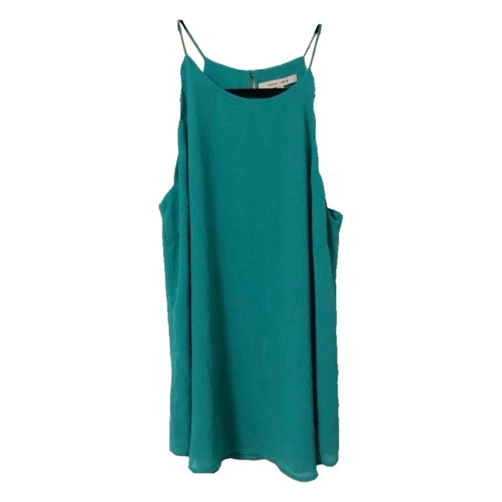 Naked Zebra Teal Scallop Tank Top